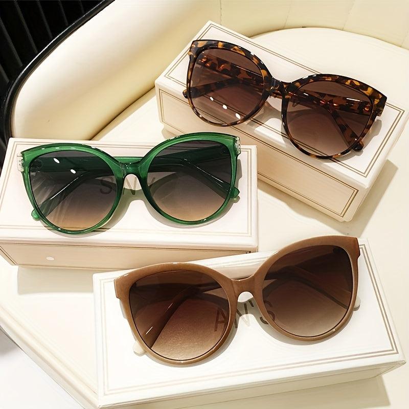 Oversized Cat Eyes Sunglasses For Women Y2K Jelly Oval Glasses