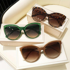 Oversized Cat Eyes Sunglasses For Women Y2K Jelly Oval Glasses