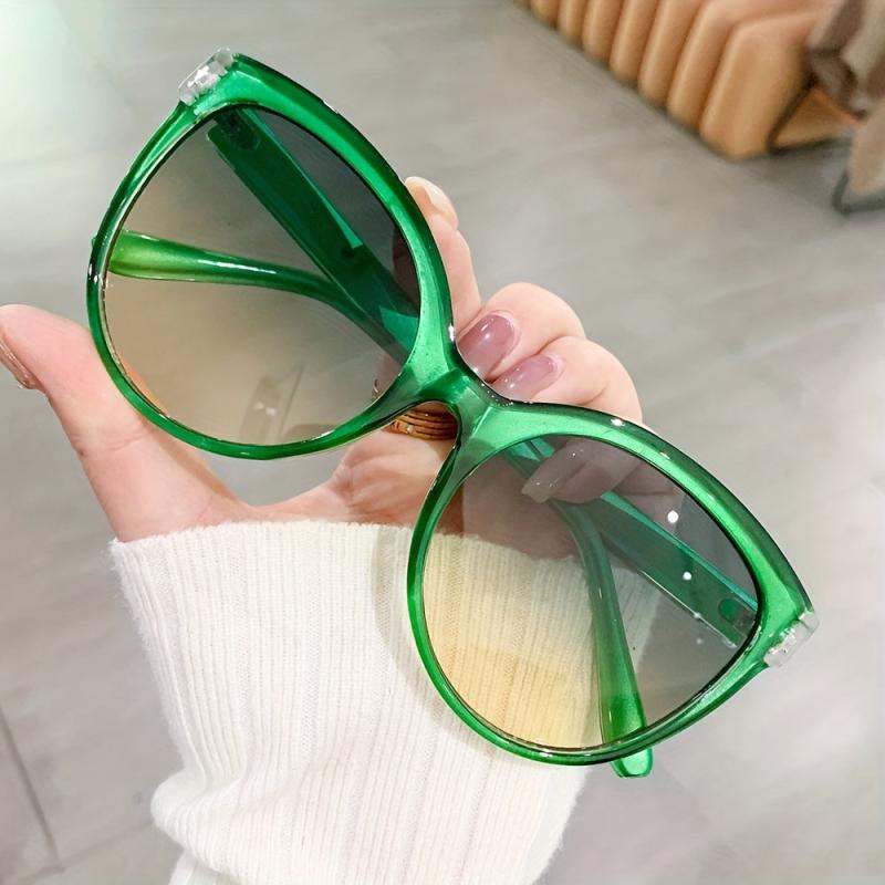 Oversized Cat Eyes Sunglasses For Women Y2K Jelly Oval Glasses