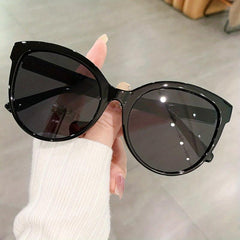 Oversized Cat Eyes Sunglasses For Women Y2K Jelly Oval Glasses