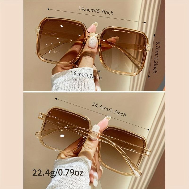 Large Square Sunglasses Jelly Summer UV400 Sun Shades Glasses