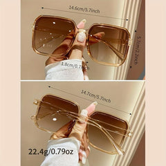 Large Square Sunglasses Jelly Summer UV400 Sun Shades Glasses