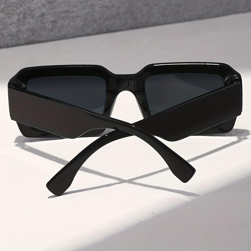 Y2K Rectangle Frame Sunglasses for Women Men Hip Hop Anti Glare Glasses