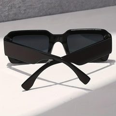 Y2K Rectangle Frame Sunglasses for Women Men Hip Hop Anti Glare Glasses