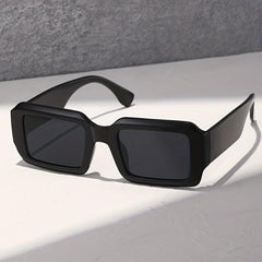 Y2K Rectangle Frame Sunglasses for Women Men Hip Hop Anti Glare Glasses
