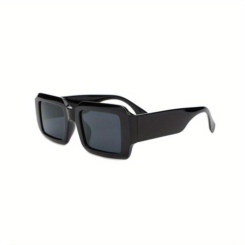 Y2K Rectangle Frame Sunglasses for Women Men Hip Hop Anti Glare Glasses