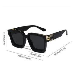 Vintage Square Sunglasses Leopard Polarized UV Protection Shades