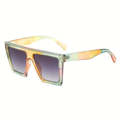 Y2K Large Square Sunglasses Rhinestone Anti Glare Glasses UV400