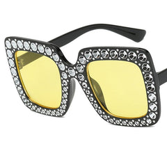 Clear Rhinestone Candy Sunglasses UV Protection
