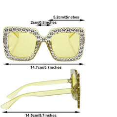 Clear Rhinestone Candy Sunglasses UV Protection