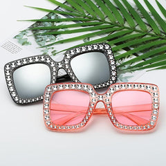 Clear Rhinestone Candy Sunglasses UV Protection
