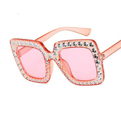 Clear Rhinestone Candy Sunglasses UV Protection