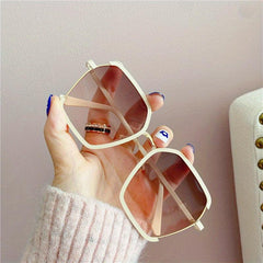 Geometric Frame Sunglasses Casual Gradient Lens Glasses UV400