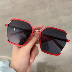 Geometric Frame Sunglasses Casual Gradient Lens Glasses UV400