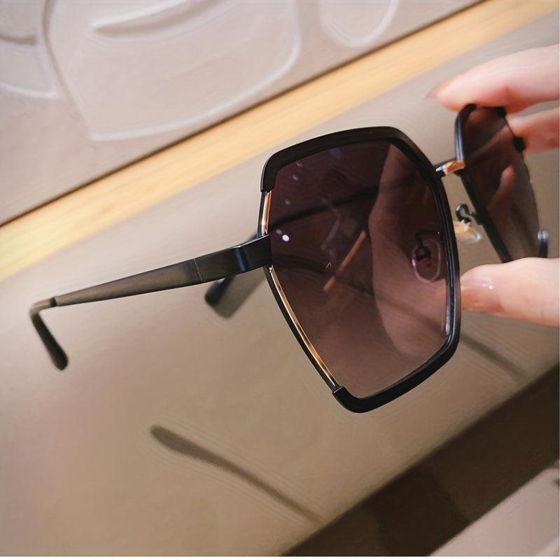 Geometric Frame Sunglasses Casual Gradient Lens Glasses UV400