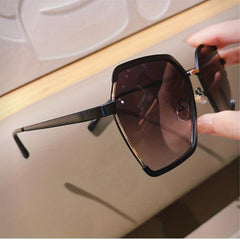 Geometric Frame Sunglasses Casual Gradient Lens Glasses UV400