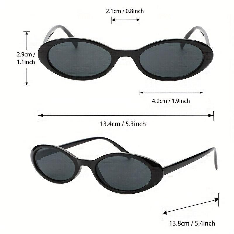 Vintage Oval Frame Sunglasses UV400