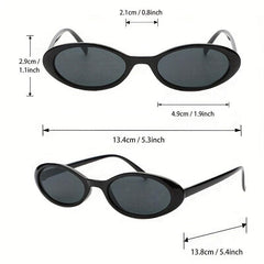 Vintage Oval Frame Sunglasses UV400
