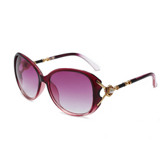 Polarized Oval Sunglasses Faux Pearl Gradient UV400