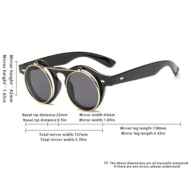 Steampunk Gothic Flip Up Sunglasses UV400