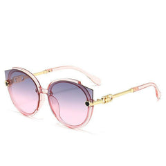 Frameless UV Sunglasses Vintage Oversized Square Sunglasses