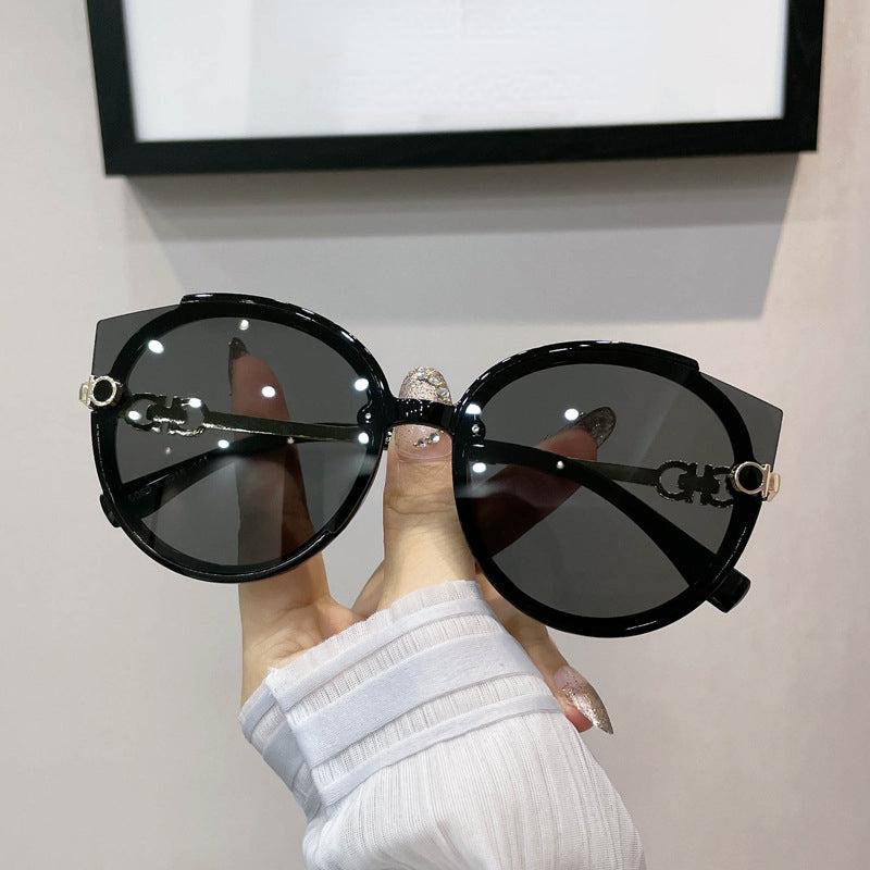 Frameless UV Sunglasses Vintage Oversized Square Sunglasses