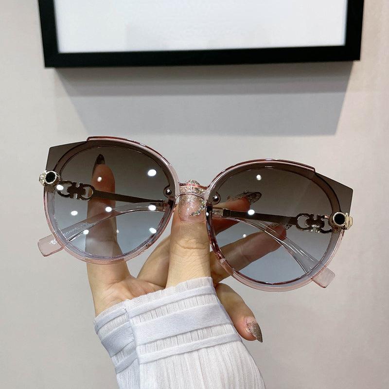 Frameless UV Sunglasses Vintage Oversized Square Sunglasses