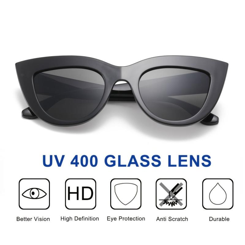 Vintage Cat Eye Sunglasses Women Stylish Square Sun Protection Lenses