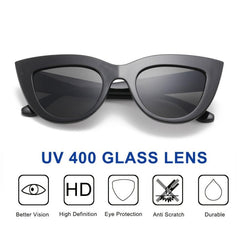 Vintage Cat Eye Sunglasses Women Stylish Square Sun Protection Lenses