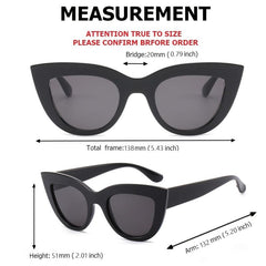 Vintage Cat Eye Sunglasses Women Stylish Square Sun Protection Lenses