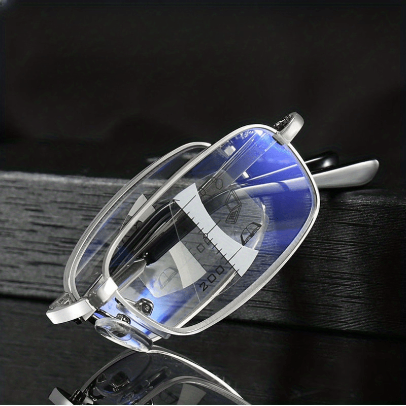 Foldable Reading Glasses Anti Light 1.0-4.0 Reading Glasses Women Men Case
