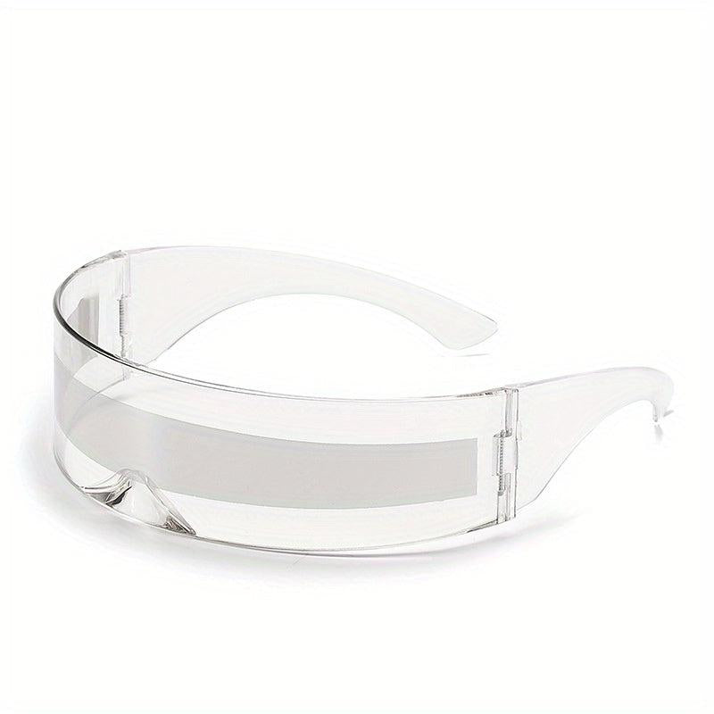 Y2K Rimless Sunglasses Cyberpunk Wide Temple Eyewear UV400