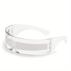 Y2K Rimless Sunglasses Cyberpunk Wide Temple Eyewear UV400