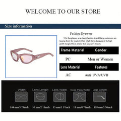 Y2K Wrap Around Sunglasses Cyberpunk Star Mirror Lens Glasses UV400