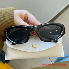 Y2K Wrap Around Sunglasses Cyberpunk Star Mirror Lens Glasses UV400