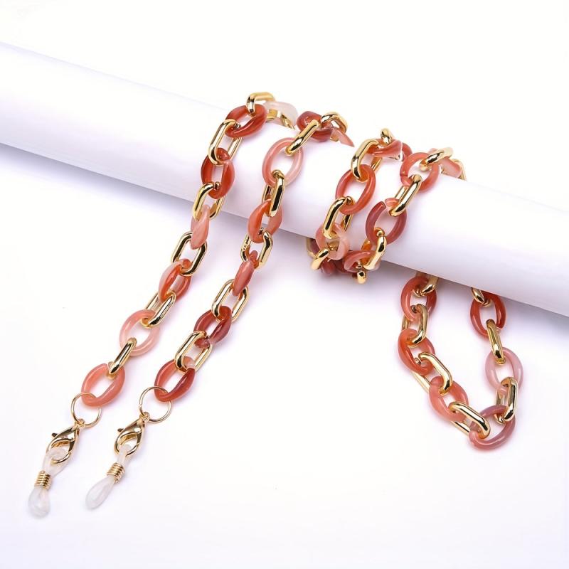 Boho Hollow Glasses Chain Acrylic Eyeglasses Lanyard Strap Non Slip Retainer