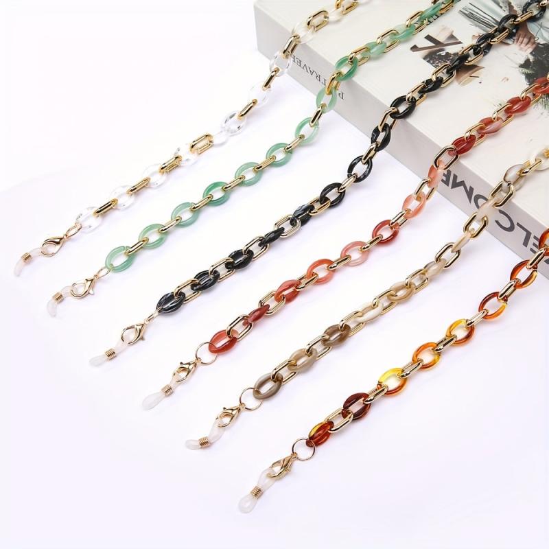 Boho Hollow Glasses Chain Acrylic Eyeglasses Lanyard Strap Non Slip Retainer