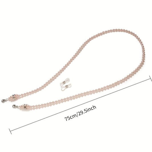 Faux Pearl Beaded Glasses Chain Anti Slip Eyeglasses Lanyard Strap