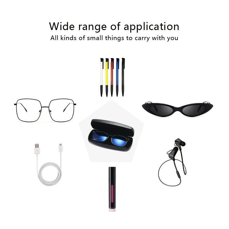 Zipper Sunglasses Case PU Leather Eyewear Protector
