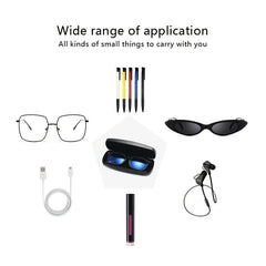 Zipper Sunglasses Case PU Leather Eyewear Protector