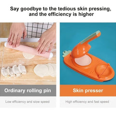 DIY Dumpling Skin Maker 2 in 1 Multifunction Manual Press Safety ABS Material