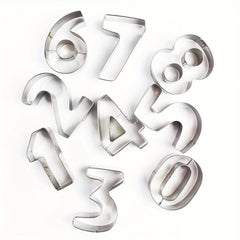 9pcs Numeral Cookie Cutters Biscuit Mold Chocolate Cake Decorating Molds