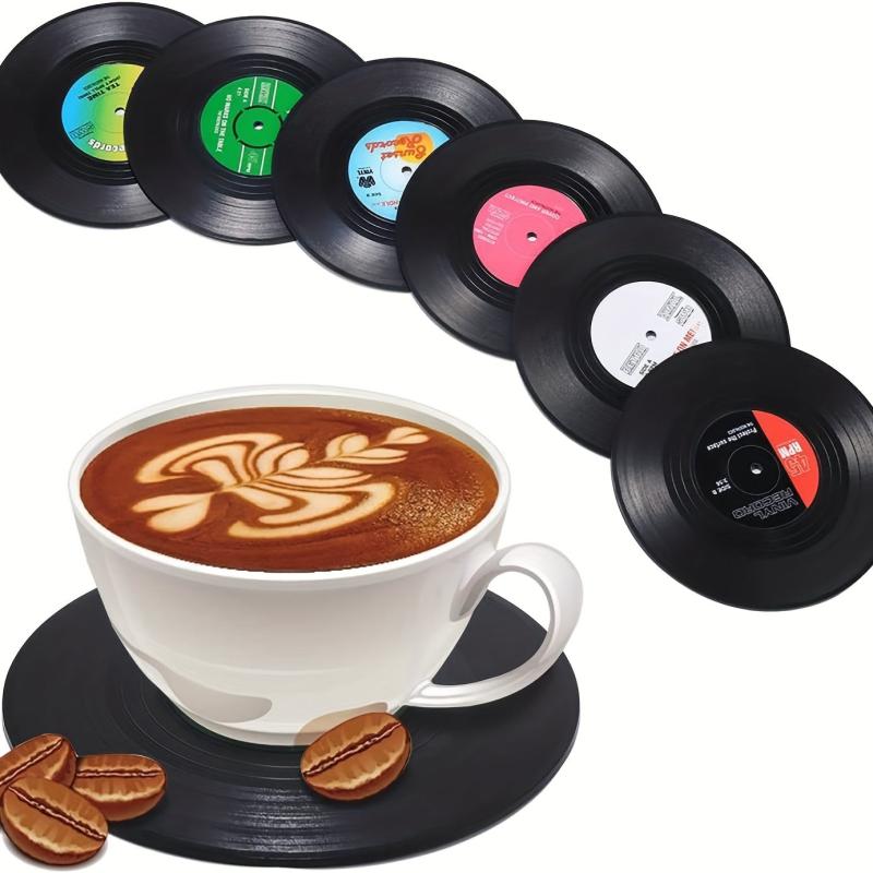 Retro Record Player Style Coasters - Set of 6