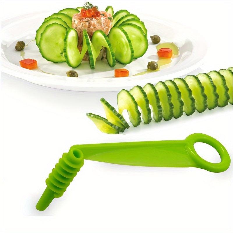 Portable Potato Carrot Spiral Slicer Manual Kitchen Fruit Vegetable Cutter