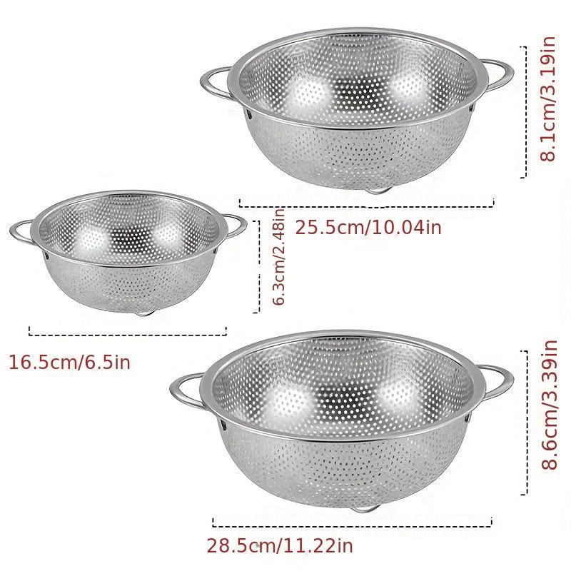 Stainless Steel Colander Drain Basket Vegetable Washing Basket