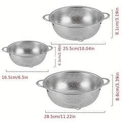 Stainless Steel Colander Drain Basket Vegetable Washing Basket