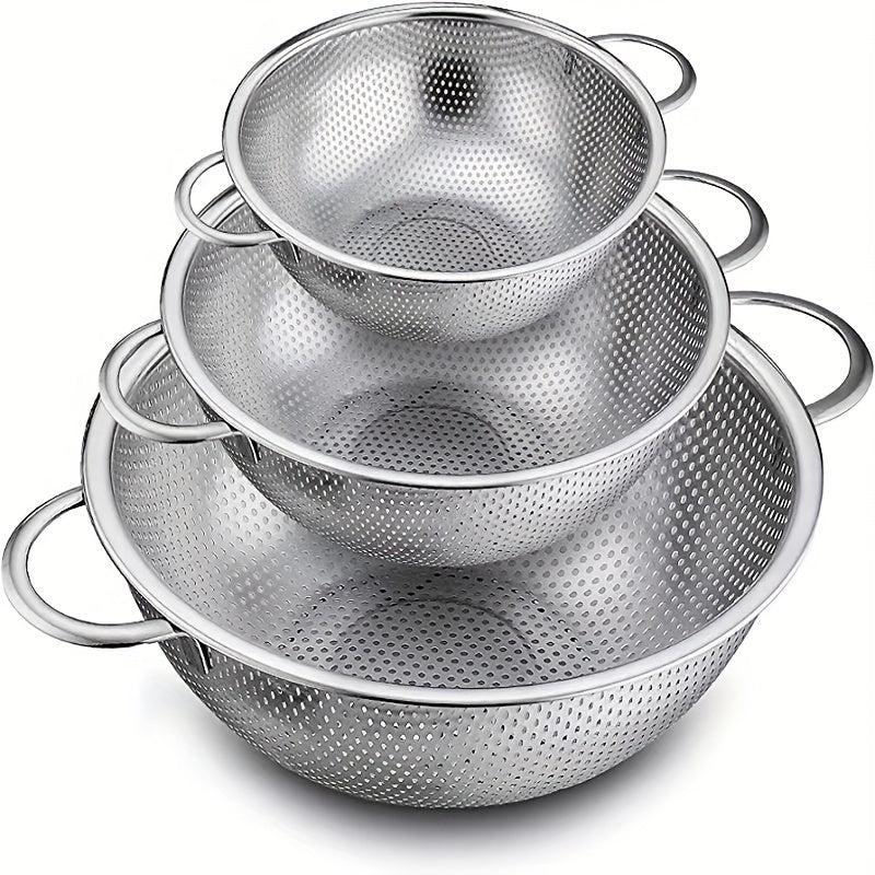 Stainless Steel Colander Drain Basket Vegetable Washing Basket