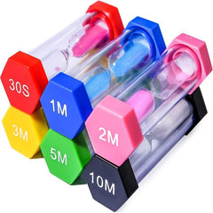 6pcs Colorful Sand Timers Set - 30sec 1min 2mins 3 5 10mins