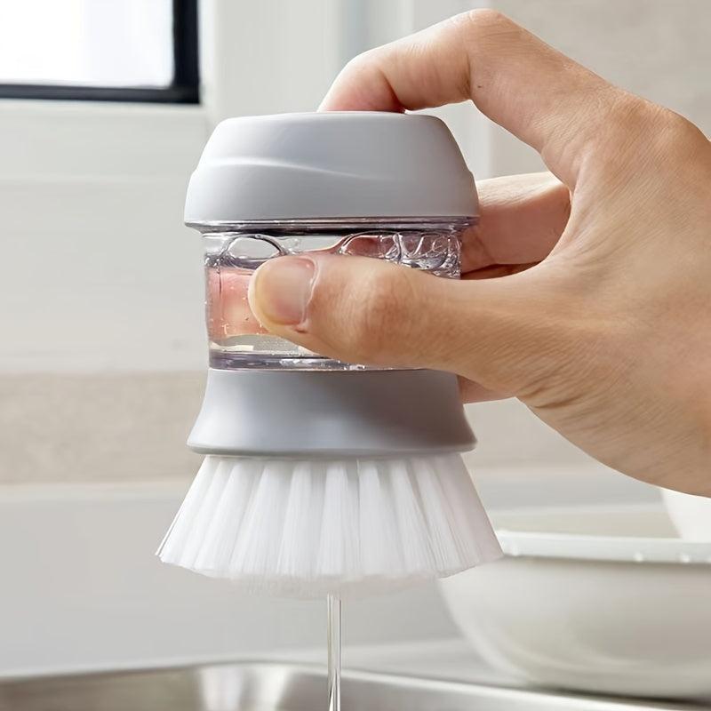 Hydraulic Tableware Washing Brush with Soap Liquid Dispenser