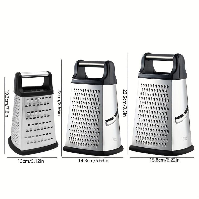 Stainless Steel Box Grater with Container - Multifunctional Vegetable Grater